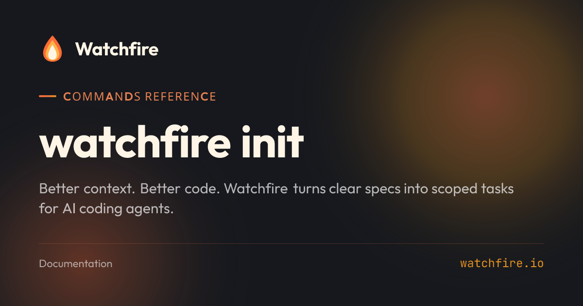 watchfire init | Watchfire Docs