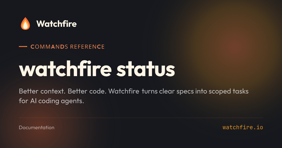 watchfire status | Watchfire Docs