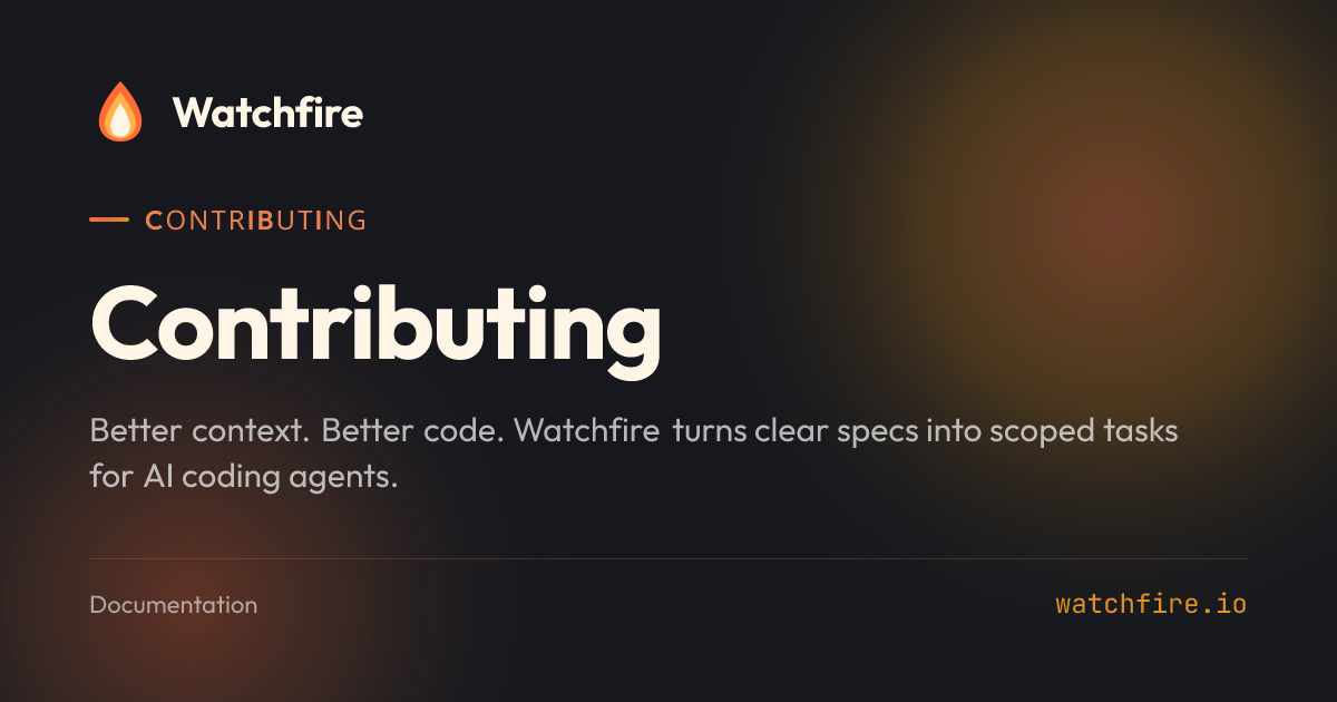 Contributing | Watchfire Docs